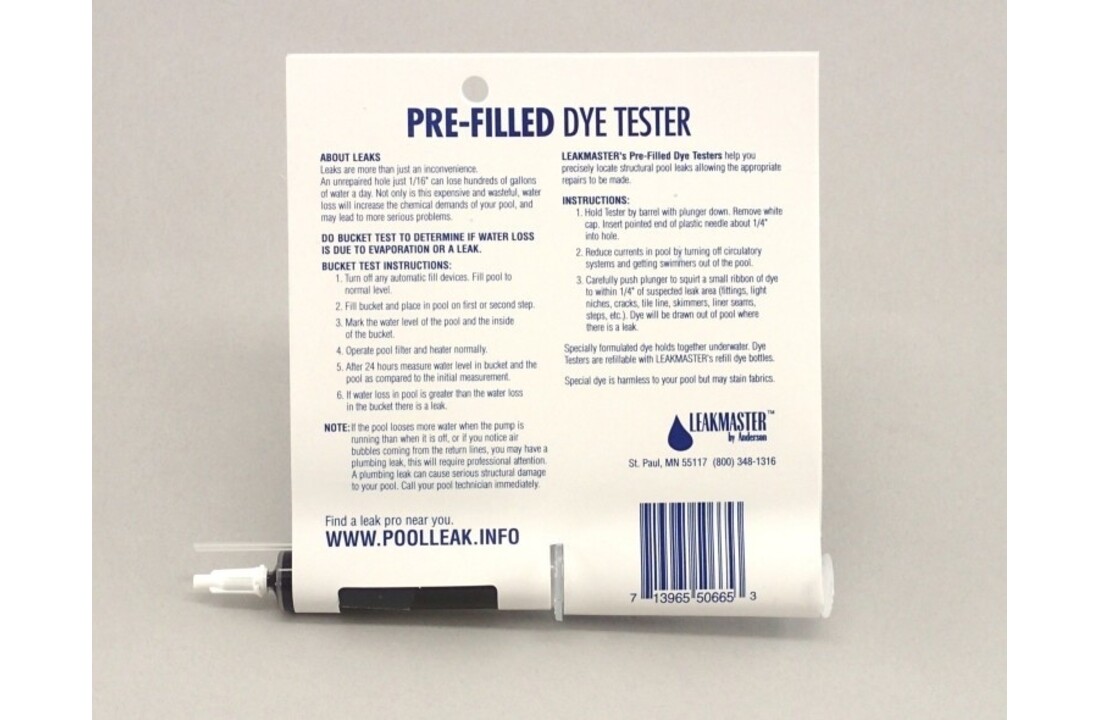 Zwembad Lekkage Detectie Kleurstof Blister Verpakking (lekdetectie) - Blauw