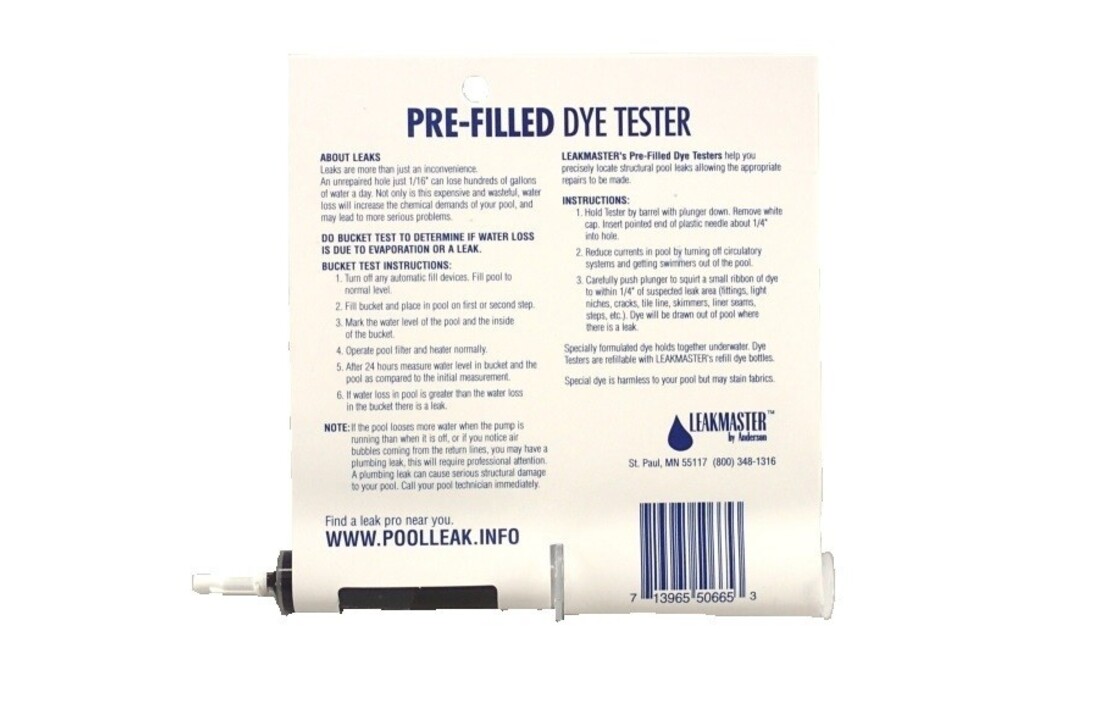 Zwembad Lekkage Detectie Kleurstof Blister Verpakking (lekdetectie) - Blauw