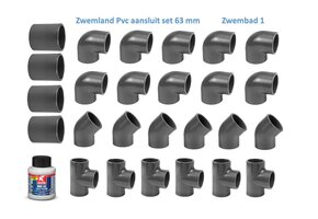 Zwembad Pvc Druk Hulpstukken 16 Bar 63 mm Set 1