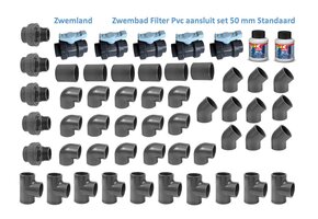Zwembad Standaard Filter Aansluitset Pvc 16 Bar 50 mm