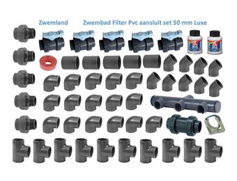 Zwembad LUXE Filter Aansluitset Pvc 16 Bar 50 mm