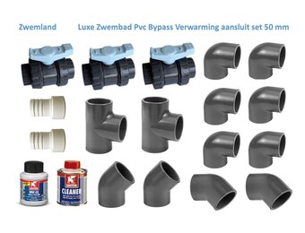 Zwembad Luxe Bypass Verwarming Aansluitset Pvc 16 Bar 50 mm