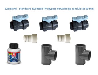 Zwembad Standaard Bypass Verwarming Aansluitset Pvc 16 Bar 50 mm