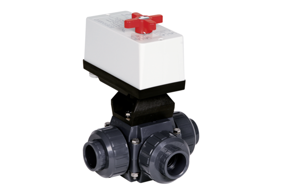 Praher Elektrische Driewegkraan 63mm 230 V