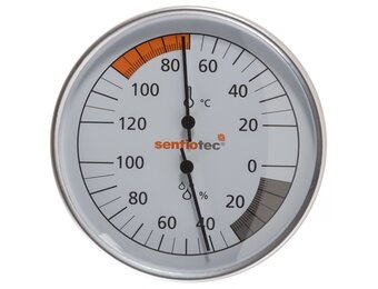 Sentiotec sauna thermometer en hygrometer diameter 10 cm