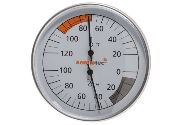 Sentiotec sauna thermometer en hygrometer diameter 10 cm