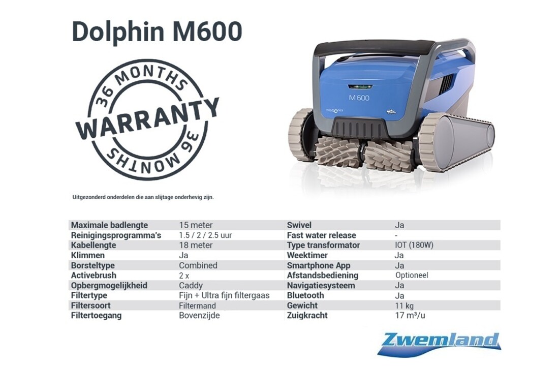 Dolphin M600 PRO Zwembadrobot