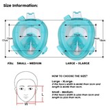 Snorkelmasker Atlantis 2.0 Full Face Mask kinderen - blauw