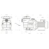 Hayward Powerline zwembadpomp 1 PK 220v 15 m3