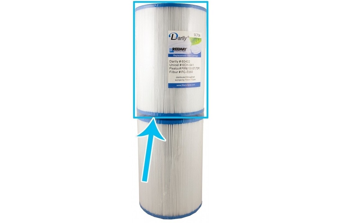 Spa Filter Darlly SC736 (6CH-941) 21 cm x 15.2 cm bovenkant