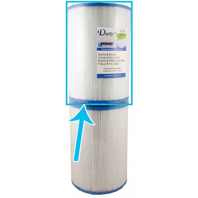 Spa Filter Darlly SC736 (6CH-941) 21 cm x 15.2 cm bovenkant