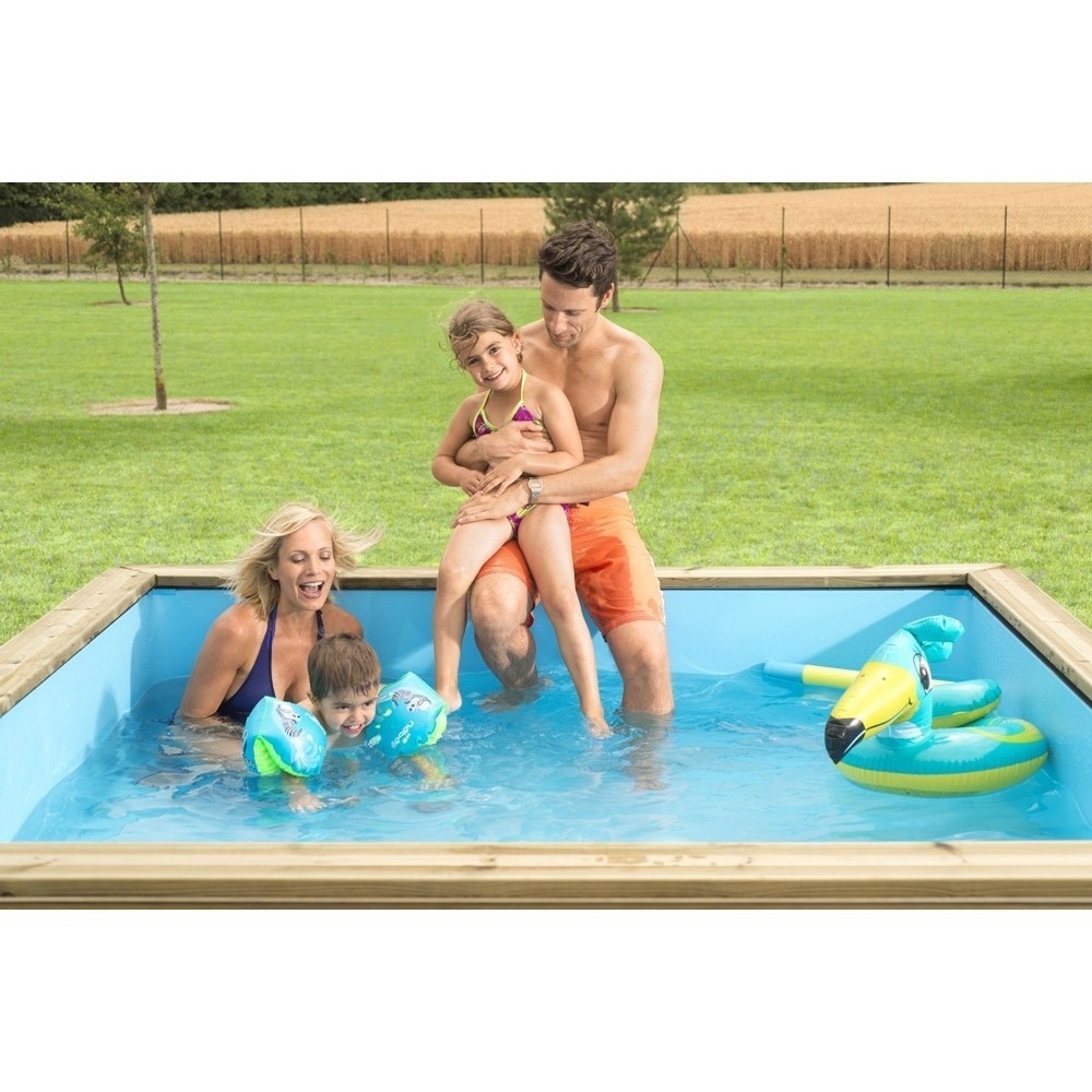 Houten kinderzwembad Pistoche 2 x 2 x 0.64 meter