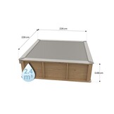 Houten kinderzwembad Pistoche 2 x 2 x 0.64 meter