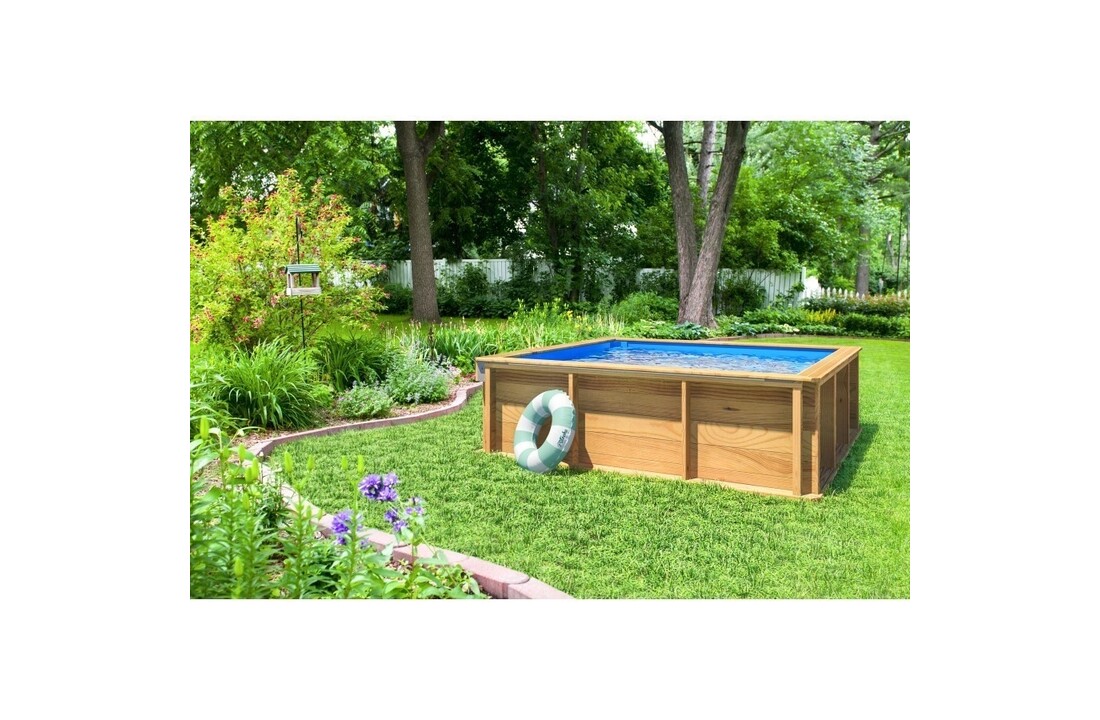 Houten kinderzwembad Pistoche 2 x 2 x 0.64 meter