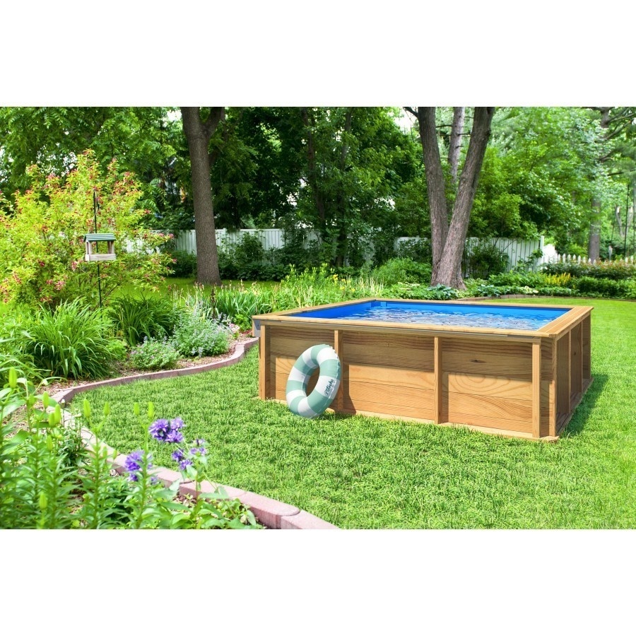 Houten kinderzwembad Pistoche 2 x 2 x 0.64 meter