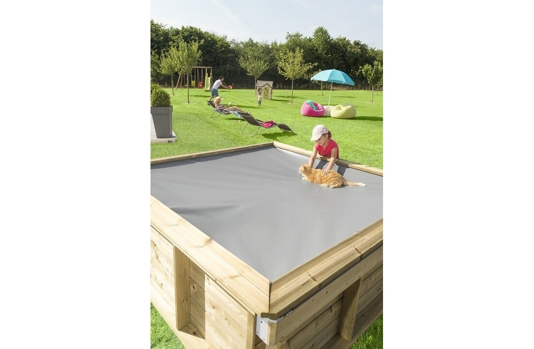 Houten kinderzwembad Pistoche 2 x 2 x 0.64 meter