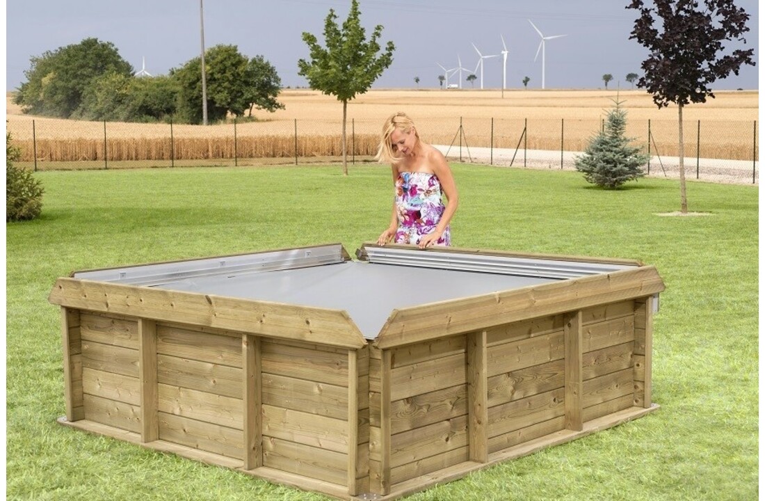 Houten kinderzwembad Pistoche 2 x 2 x 0.64 meter
