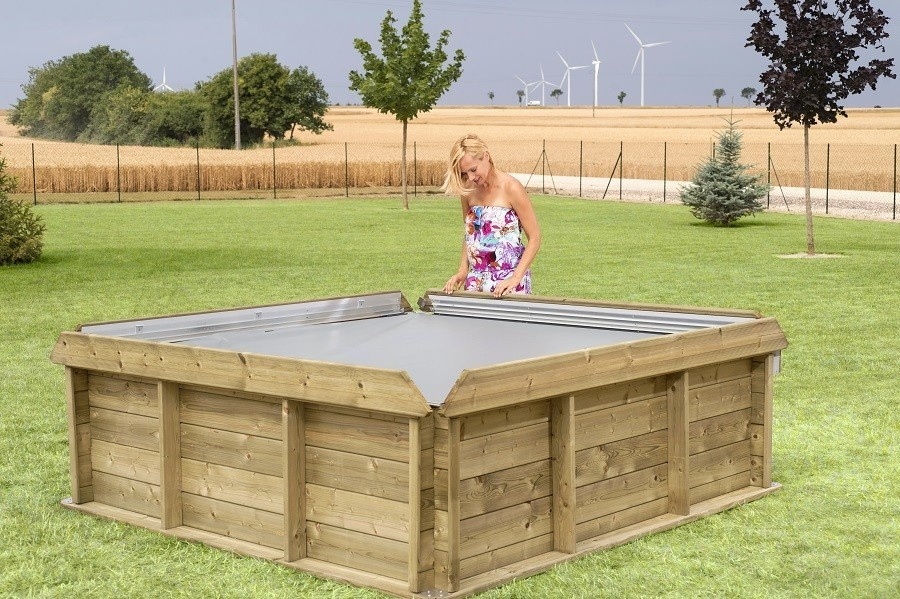 Houten kinderzwembad Pistoche 2 x 2 x 0.64 meter