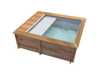 Houten Urban Stadszwembad 4.20 x 3.50 x 1.33 met automatisch rolluik