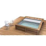 Houten Urban Stadszwembad 4.20 x 3.50 x 1.33 met automatisch rolluik