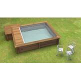 Houten Urban Stadszwembad 4.20 x 3.50 x 1.33 met automatisch rolluik