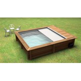 Houten Urban Stadszwembad 4.20 x 3.50 x 1.33 met automatisch rolluik