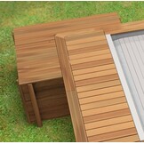 Houten Urban Stadszwembad 6.50 x 3.50 x 1.33 Met Automatisch Rolluik