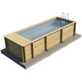 Houten Urban Stadszwembad 6.50 x 3.50 x 1.33 Met Automatisch Rolluik
