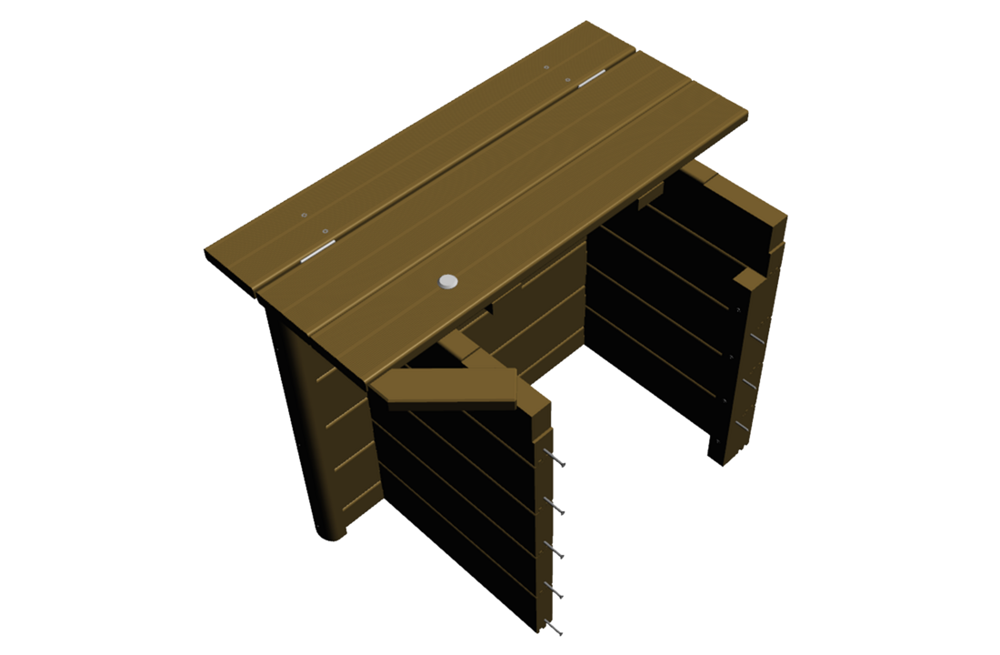 Houten Urban Stadszwembad 6.50 x 3.50 x 1.33 Met Automatisch Rolluik