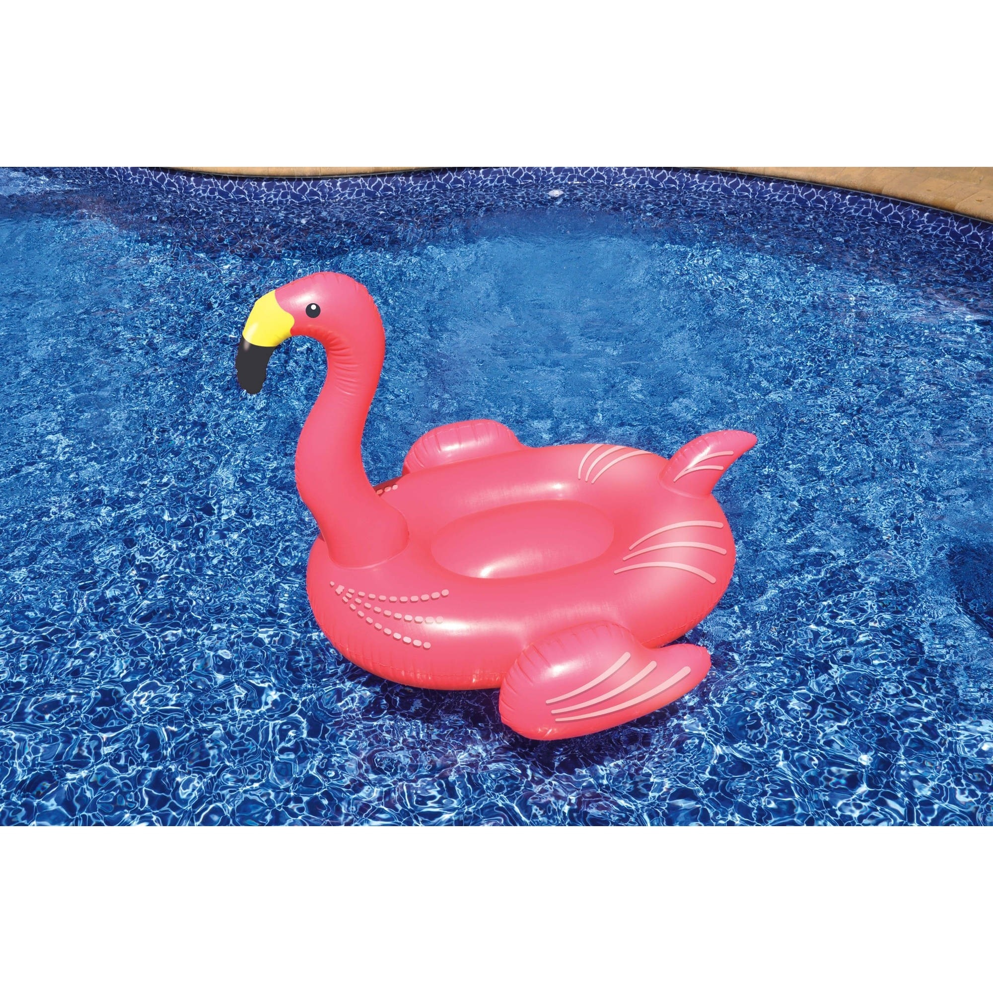 Opblaasbare drijvende rose  flamingo XL