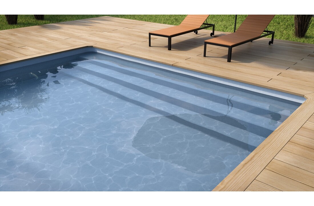 Zwembad Superliner  V2F 85/100ste blauw grijs