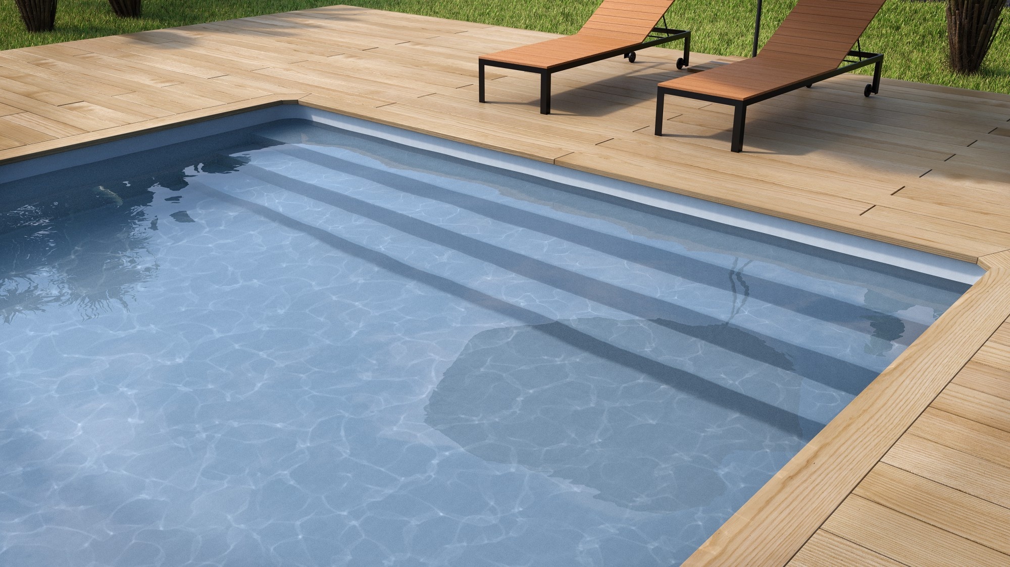 Zwembad Superliner  V2F 85/100ste blauw grijs
