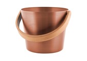 Rento Sauna Emmer Aluminium met Bamboe Handvat koperbruin