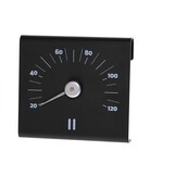 Rento Sauna Thermometer Aluminium vierkant bruin/zwart