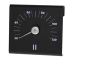 Rento Sauna Thermometer Aluminium vierkant bruin/zwart