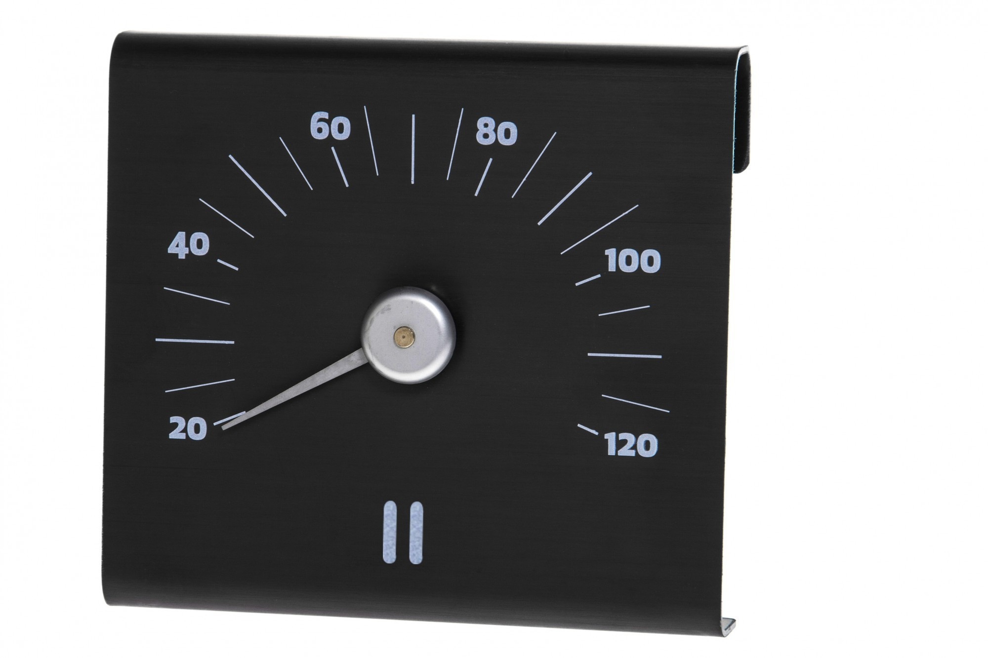 Rento Sauna Thermometer Aluminium vierkant bruin/zwart