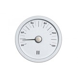 Rento Sauna Thermometer Aluminium rond zilvergrijs