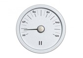 Rento Sauna Thermometer Aluminium rond zilvergrijs