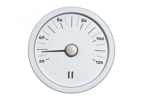 Rento Sauna Thermometer Aluminium rond zilvergrijs