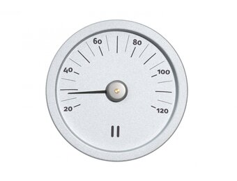 Rento Sauna Thermometer Aluminium rond zilvergrijs