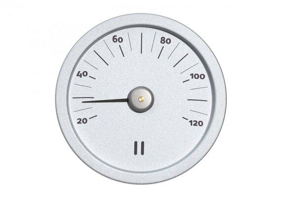 Rento Sauna Thermometer Aluminium rond zilvergrijs