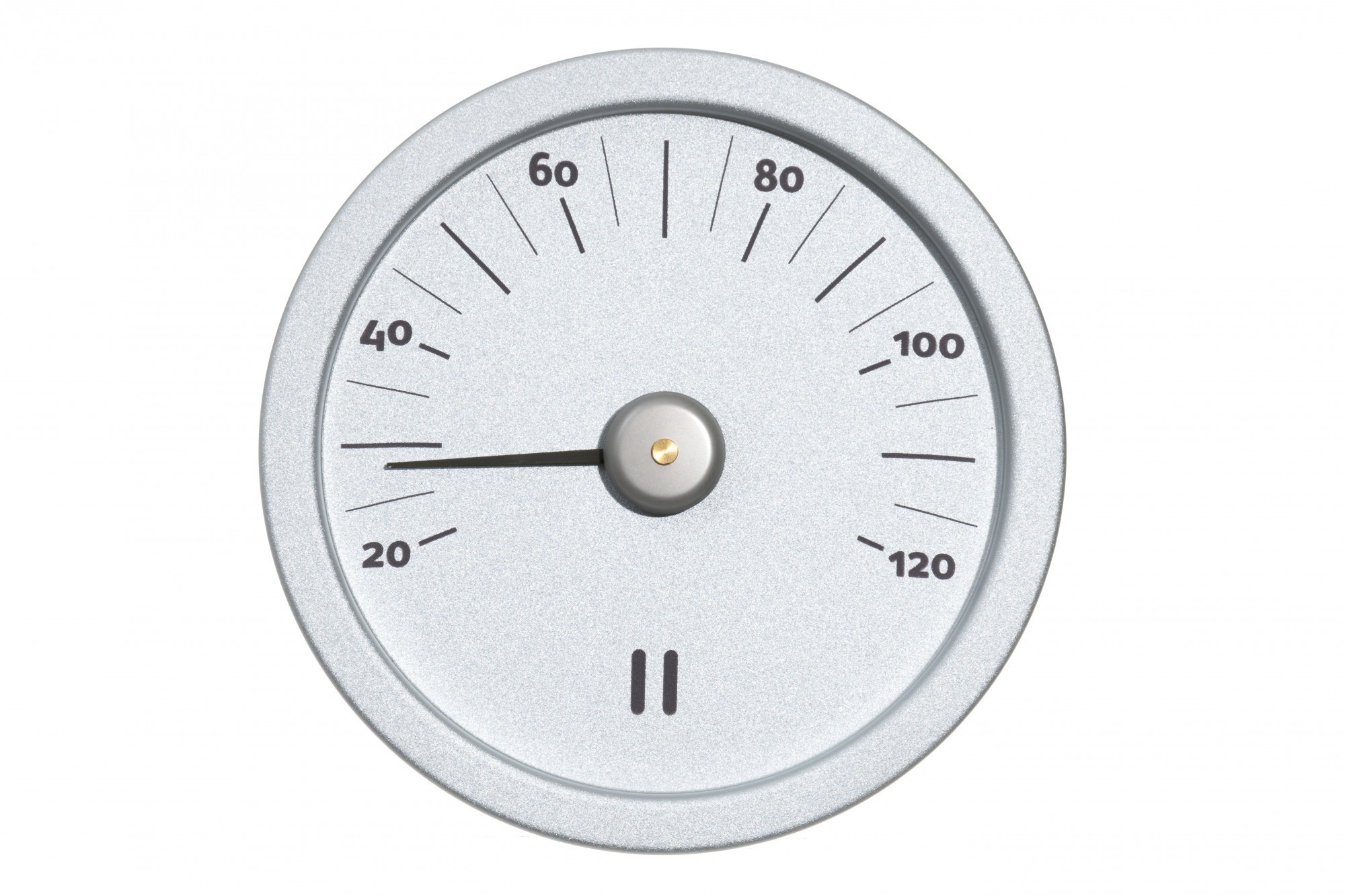 Rento Sauna Thermometer Aluminium rond zilvergrijs