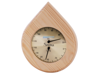 Thermo- Hygrometer druppelvorm Pine