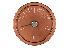 Rento Sauna Thermometer Aluminium rond koperbruin