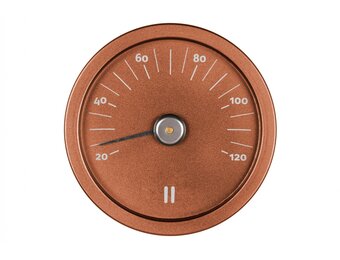 Rento Sauna Thermometer Aluminium rond koperbruin