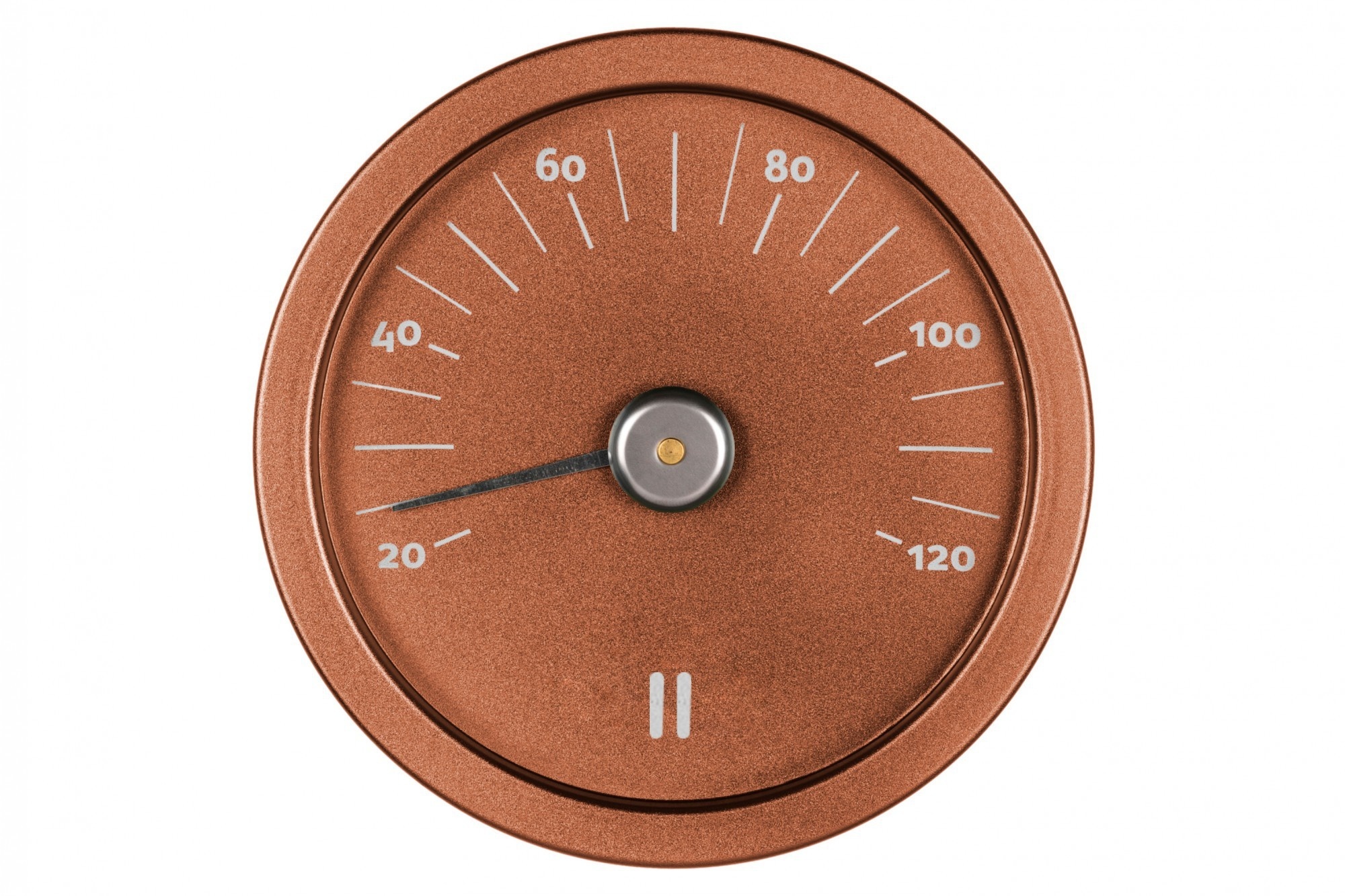 Rento Sauna Thermometer Aluminium rond koperbruin