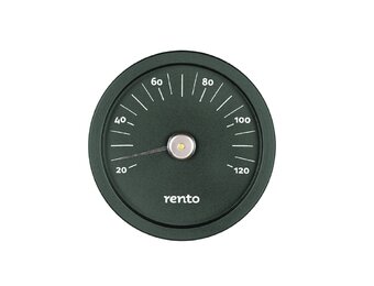 Rento Sauna Thermometer Aluminium rond groen
