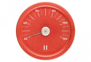 Rento Sauna Thermometer Aluminium rond rood