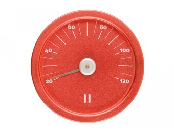 Rento Sauna Thermometer Aluminium rond rood