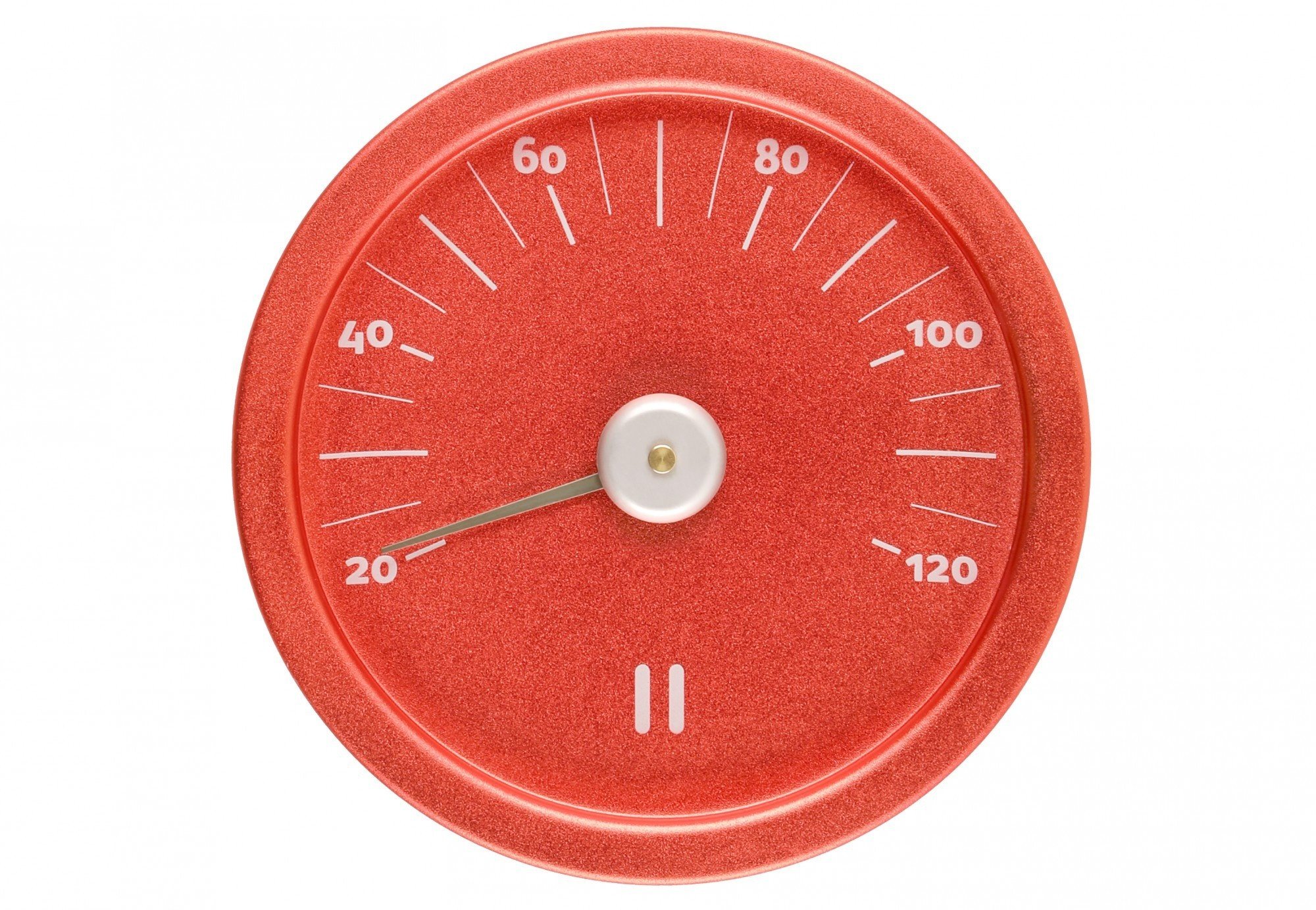 Rento Sauna Thermometer Aluminium rond rood